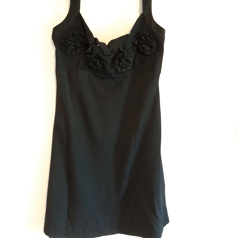 Black rose mini dress